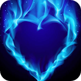 Blue heart live wallpaper icon