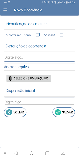 Android application 8Quali Não Conformidades screenshort