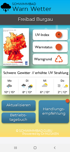 schwimmbadGURU Warnwetter Screen 2