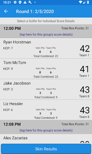 IMAGolfer - Golf League Manage Screen 3