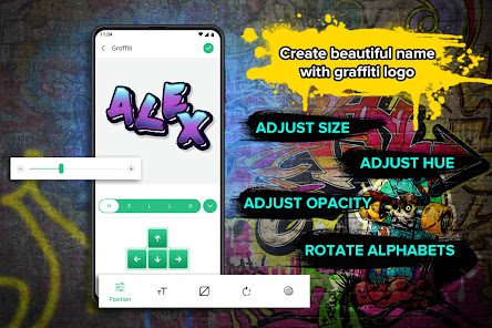 Captura 2 Graffiti Name Logo Maker android