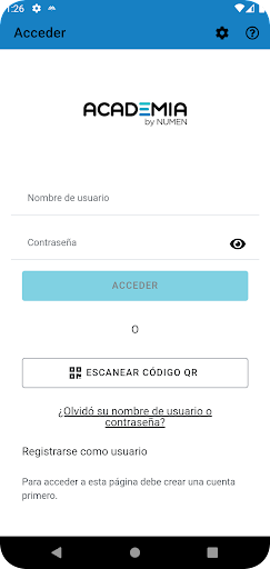 Android application Campus Academia Numen screenshort