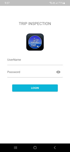Android application TRIP INSPECTION screenshort