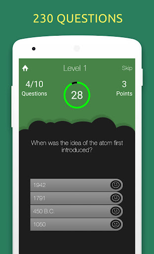 Android application Science Quiz Test Trivia Game screenshort