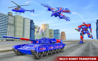 Police Tank Robot Game Car War