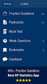 Screenshot 1 AP Statistics Practice Test android