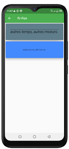 Dictionnaire Fongbé-Français Screen 3