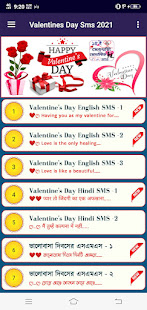 Happy Valentineu2019s Day Sms 2022 1.1 APK screenshots 2