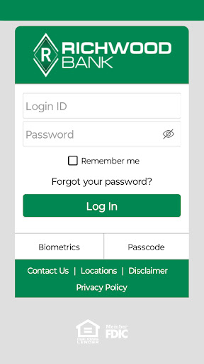 Android application Richwood Bank Mobile Banking screenshort