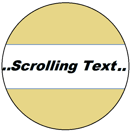 Scrolling text time water