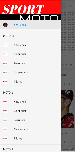 Android application Sport moto screenshort