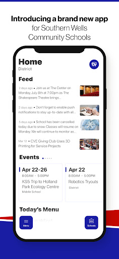Android application Southern Wells Schools screenshort