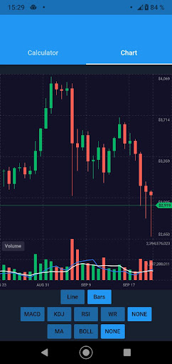 Android application Bitcoin calculator screenshort