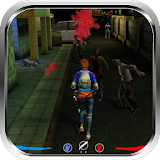 Zombie kill runner in road icon