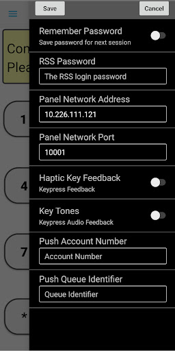 Galaxy Alarm VirtualKeypad Screen 2