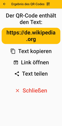 Senioren QR Code Scanner Screen 3
