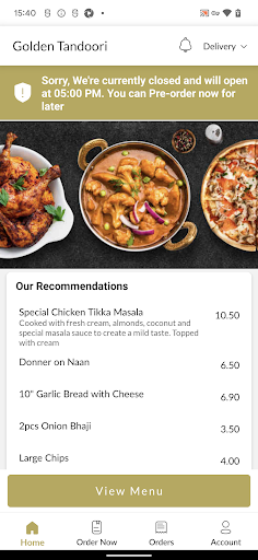 Golden Tandoori Screen 2