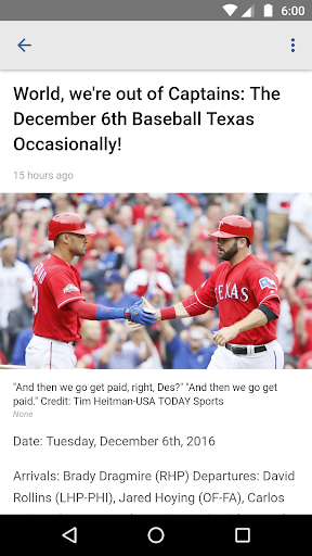 Baseball Texas - Rangers News Screen 3