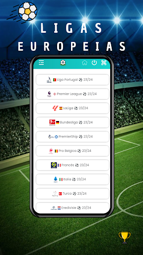 Android application Ligas Europeias screenshort