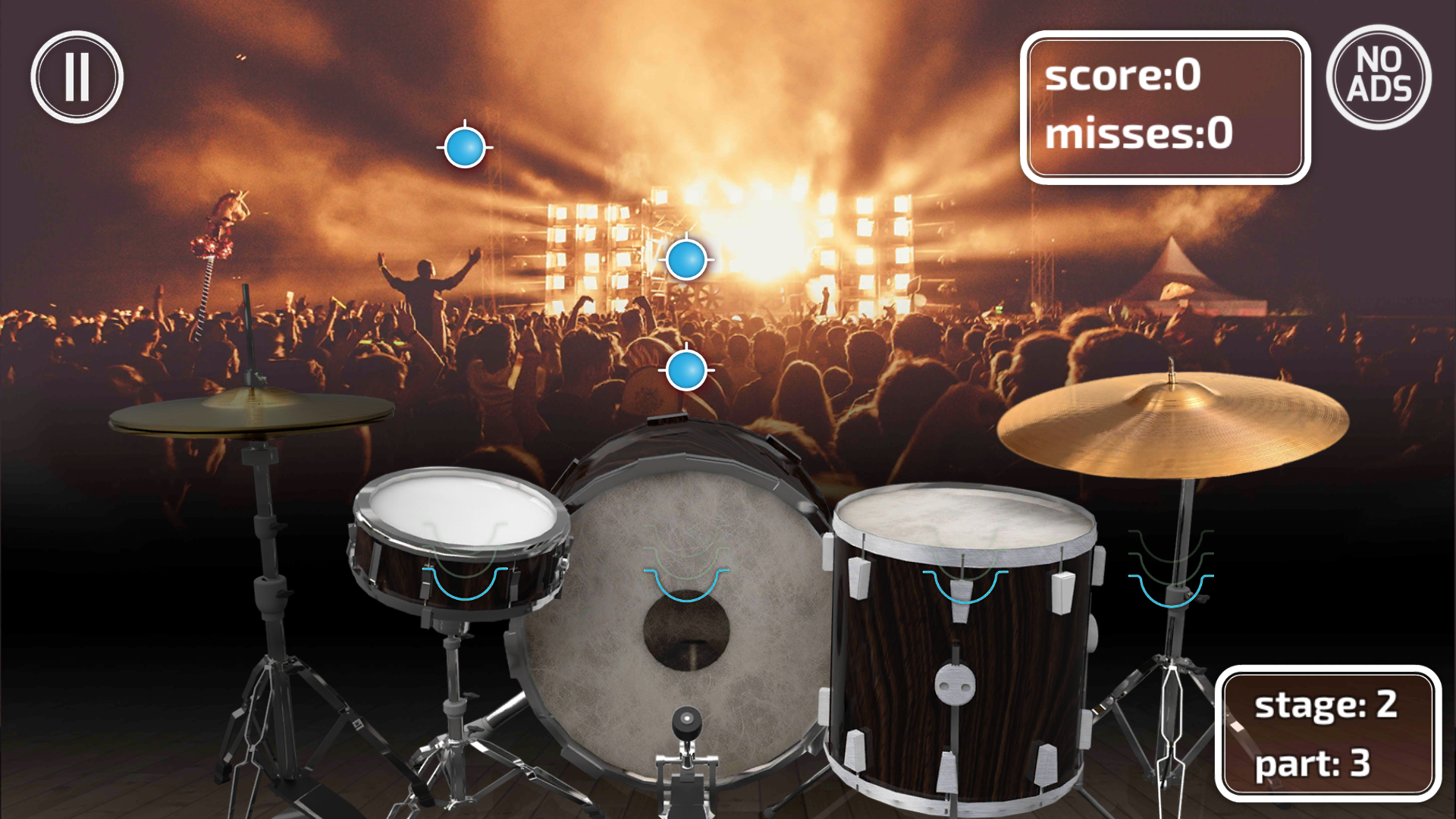 Android application Real Drums Game screenshort