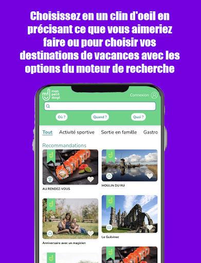 Android application Mon Petit Doigt screenshort
