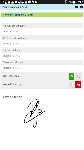 Android application SENDit Forms screenshort