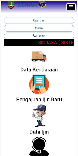 Android application SiDjaka Dishub Solo screenshort