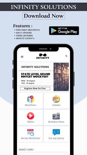 Android application Infinity: Exam Prep Platform screenshort