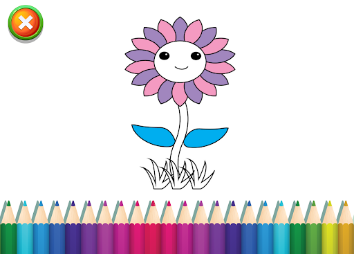 Coloring Book Plants Flower