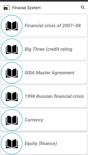 Android application Financial System screenshort