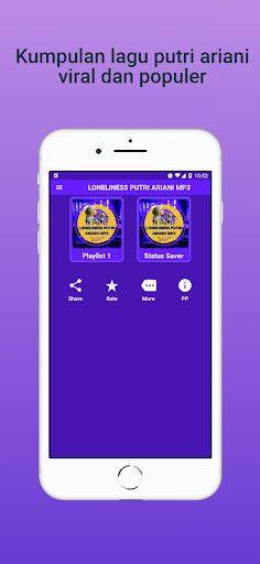 Android application Loneliness Putri Ariani Mp3 screenshort