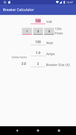 Android application Breaker Calculator screenshort