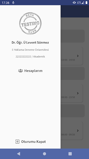 E-Yoklama Screen 3