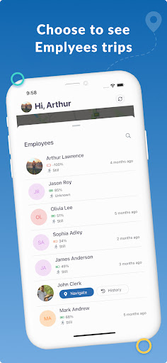 Android application WebHR eTrack screenshort