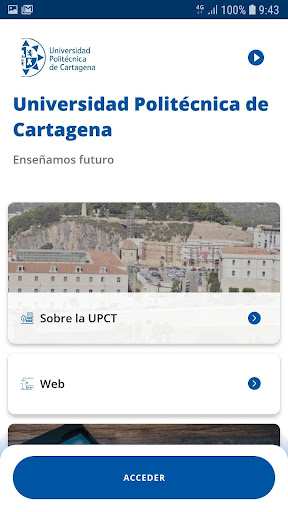 Android application UPCT Politécnica de Cartagena screenshort