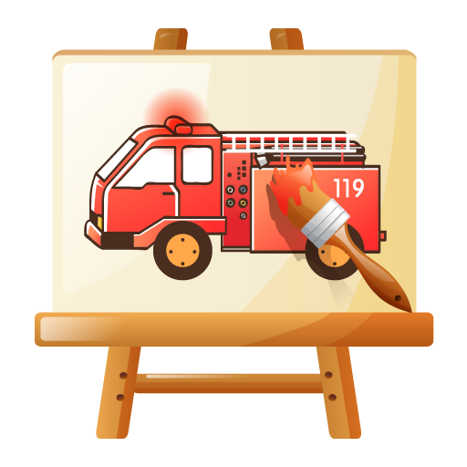 Kids Paintings Coloring - Cars logo