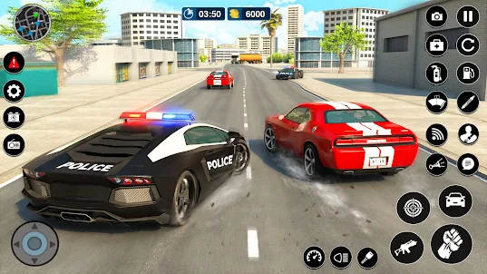 Polizeiauto-Verfolgungsspiel