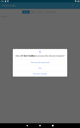 Screenshot of ST BLE Toolbox