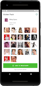 Captura 2 Miley Cyrus WAStickerApps android