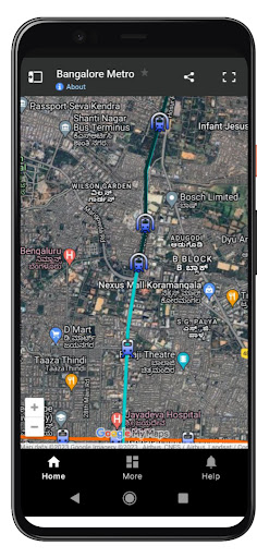 Android application Bangalore Metro Fare Route Map screenshort