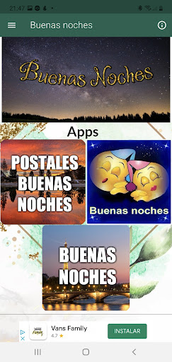 Android application Feliz Noche y Lindos Sueños screenshort