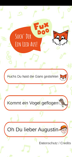 Android application Fuxdoo: Kinderlieder-App screenshort