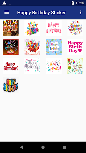 Happy Birthday Stickers Screen 2