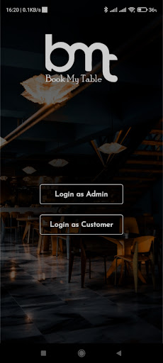 Android application Book My Table screenshort