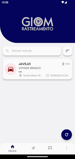 Android application Giom Rastreamento screenshort