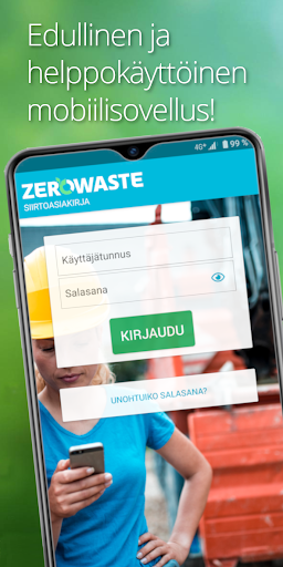 Android application ZeroWaste Siirtoasiakirja screenshort