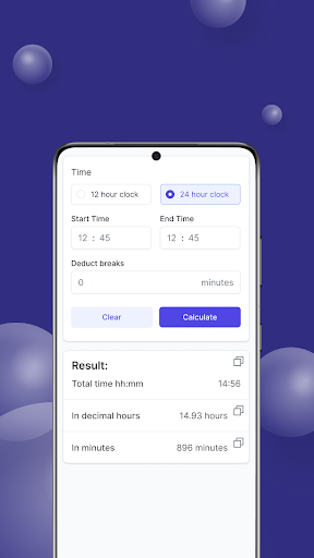 Hours Calculator Screen 2