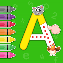 Imagen de ícono de Kids Alphabets Numbers Tracing