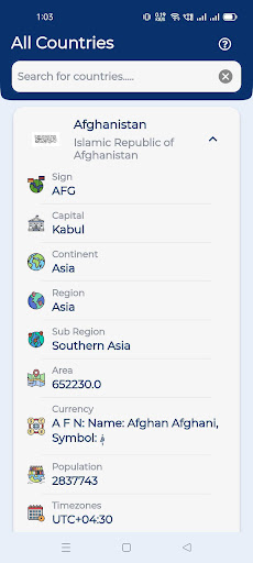 All Countries Screen 2