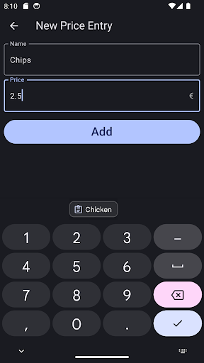 VCalc Screen 3